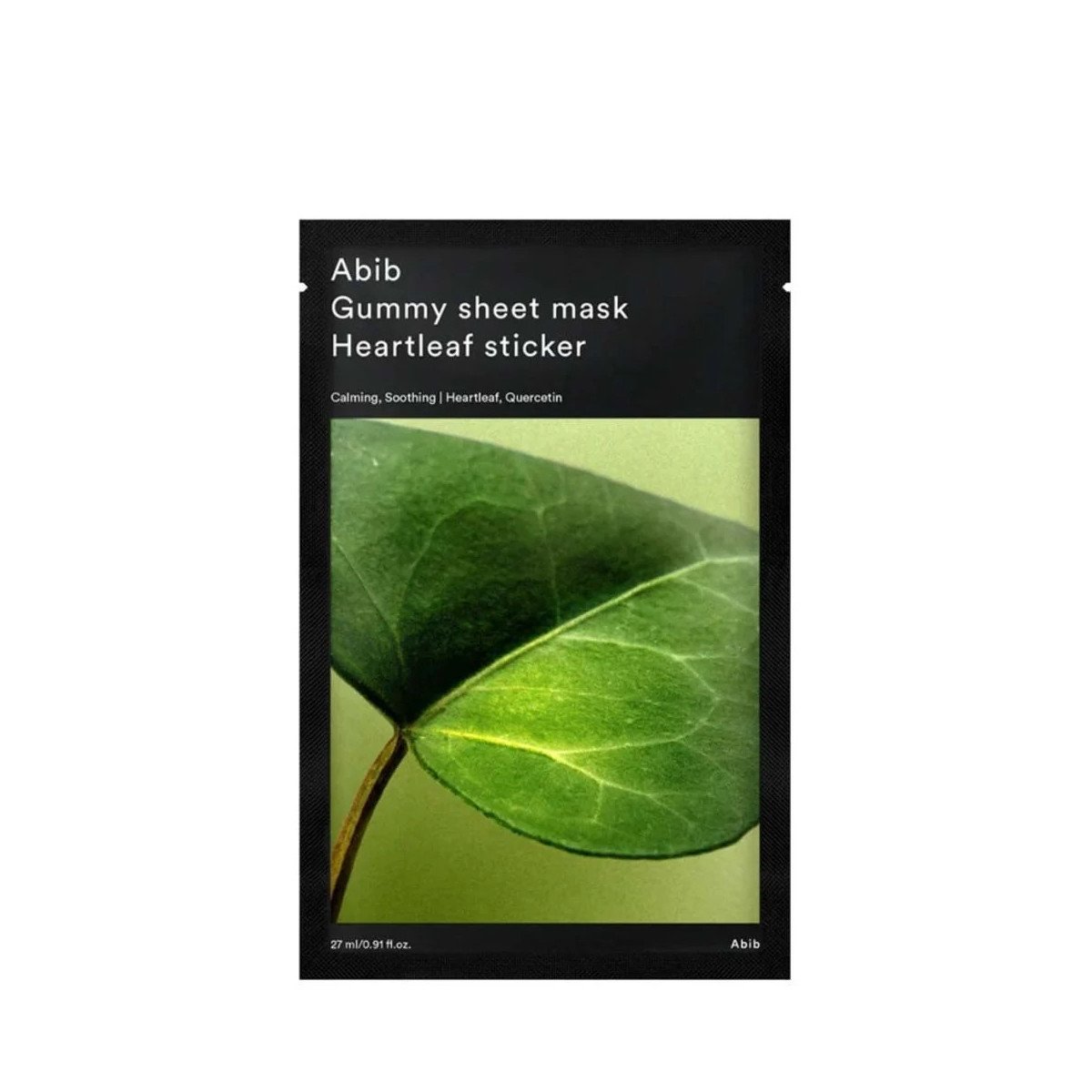 Abib Gummy Sheet Heartleaf Sticker - lakštinė kaukė su širdžialapių stimburių ekstraktu