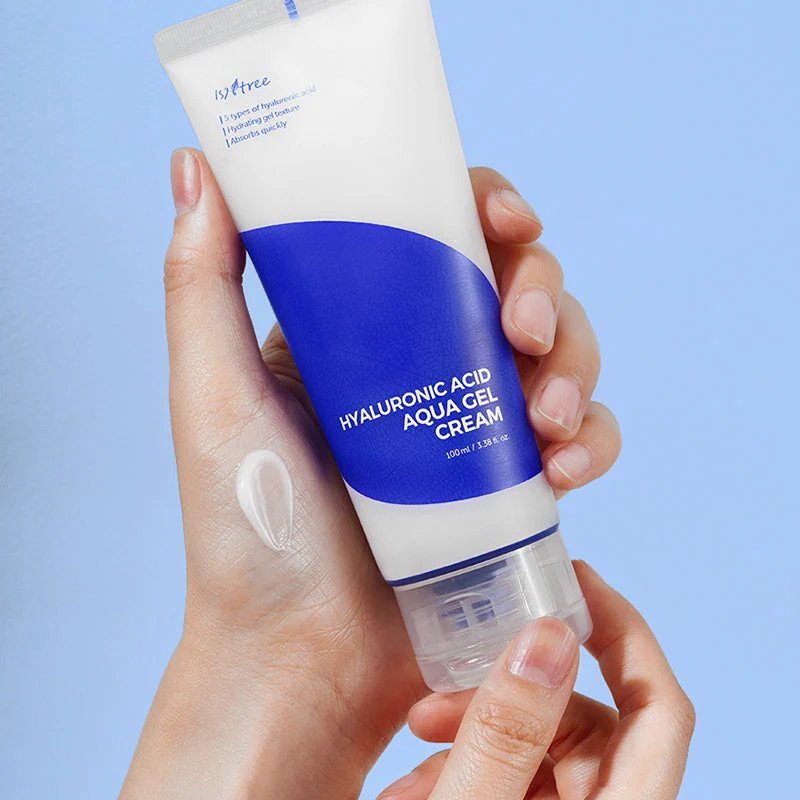 Isntree Hyaluronic Acid Aqua Gel Cream -lengvas, giliai drėkinantis gelinis veido kremas