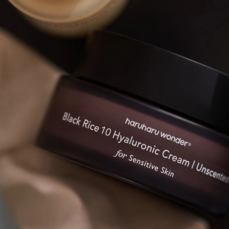 Haruharu Wonder Black Rice 10 Hyaluronic Cream Unscented – drėkinamasis veido kremas be kvapiklių