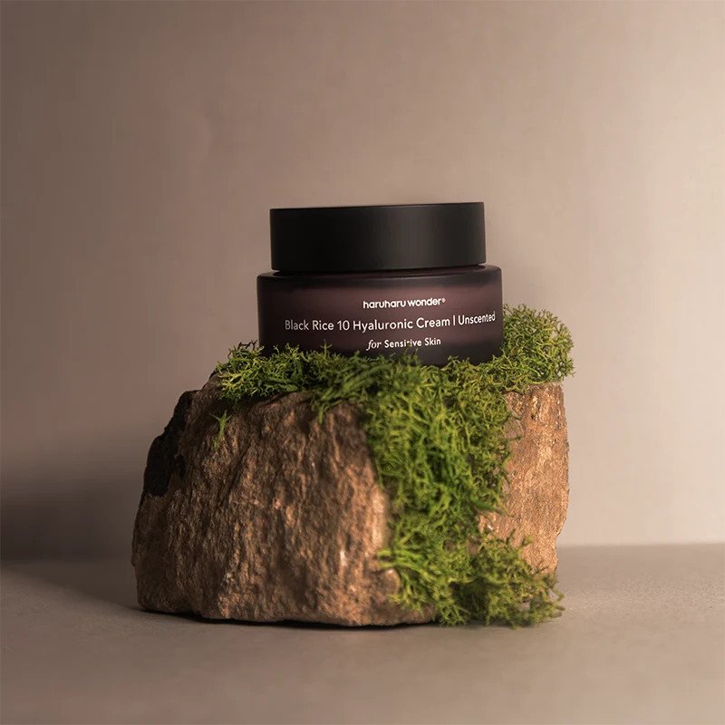 Haruharu Wonder Black Rice 10 Hyaluronic Cream Unscented – drėkinamasis veido kremas be kvapiklių