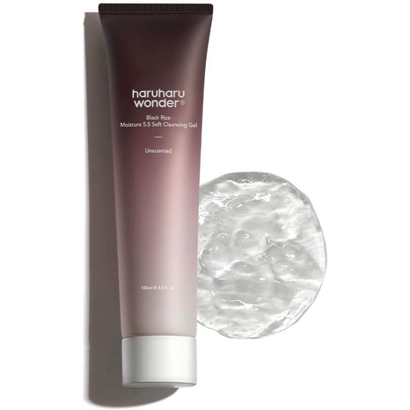 Haruharu Wonder Black Rice Moisture 5.5 Soft Cleansing Gel -švelnus prausiamasis veido gelis (pH 5.5)
