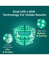 YA-MAN Blue Green kaukė su EMS | LED veido kaukė
