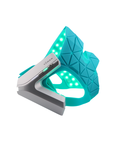 YA-MAN Blue Green kaukė – kaukės forma ir paviršiaus detalė